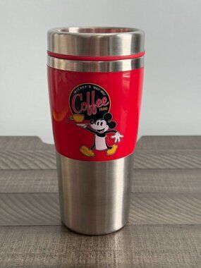 Disney Mickey Coffee/Tea Stainless Steel Tumbler Red-Silver